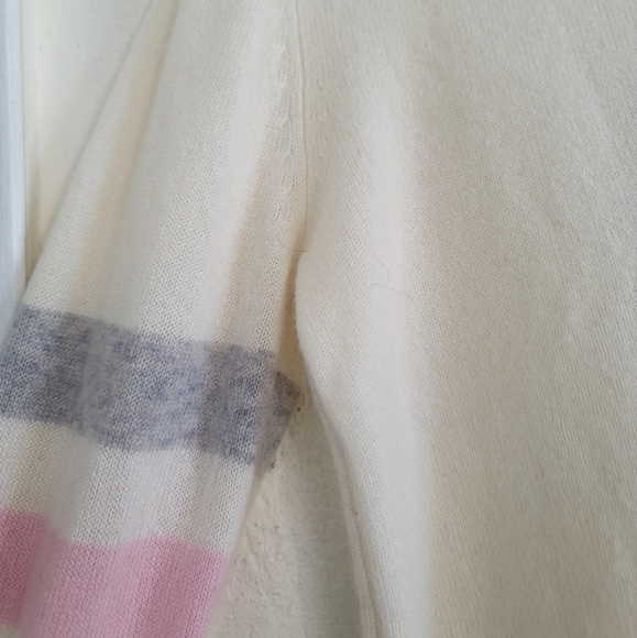 27 Miles Malibu Maja Skull 100% Cashmere Sweater Womens Small Ivory Mock Neck - Picture 13 of 16